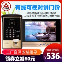 Video intercom doorbell Villa home access control system Intelligent video unlock call two-way building wired doorbell