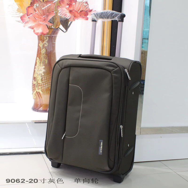 Xác thực tên miền Oxford Brass hộp Bánh xe một chiều nam vali hướng bánh xe hành lý 20 inch lên máy bay