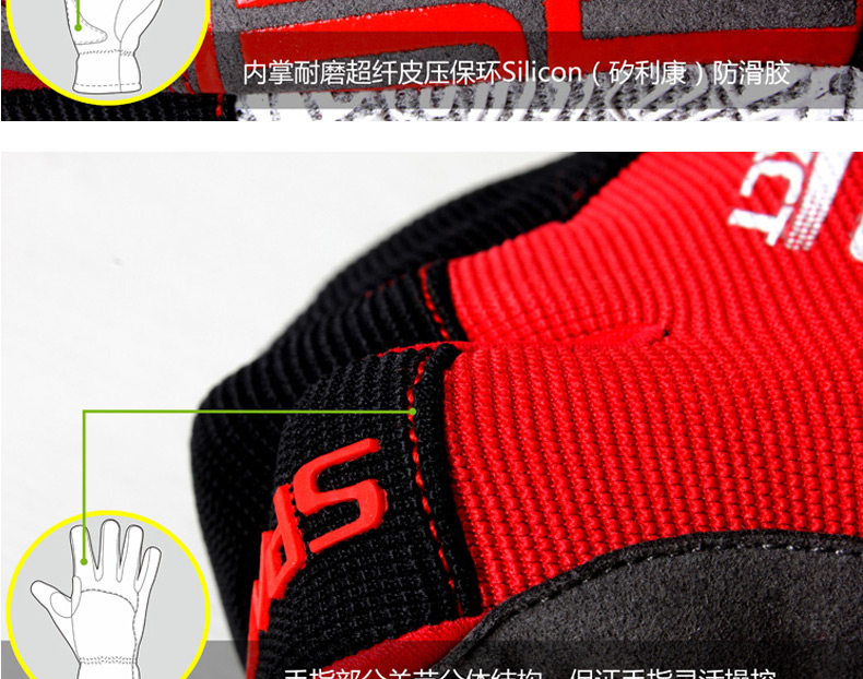 Gants pour vélo mixte SPAKCT - Ref 2255262 Image 19