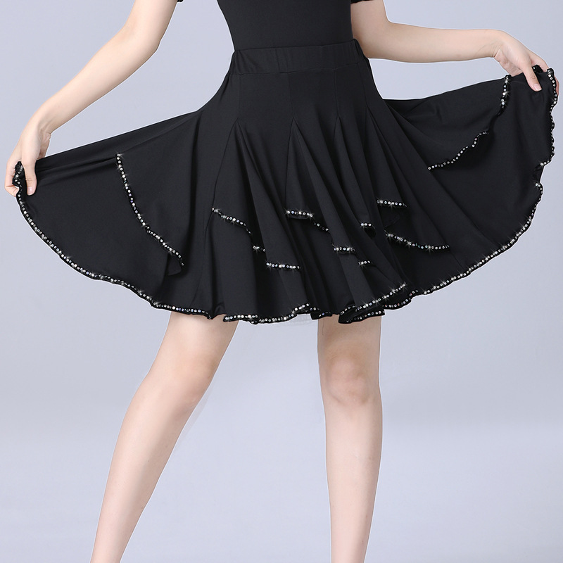 Latin dance dresses three-step Tidgba dress new adults precisely dance dresses Lombard square dance dress half-body dress-Taobao