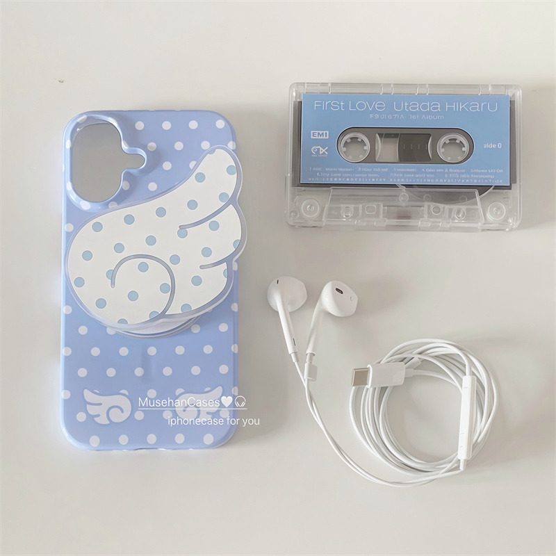Korean Style ins Vintage Retro Polka Dot Angel Wings Stand Healing Style Milk Blue Magnetic Case Suitable for iPhone 15/16 Pro Max Phone Case iPhone 14 Hard Case 16 Plus Protective Cover Korean Style ins Vintage Retro Polka Dot Angel Wings Stand Healing Style Milk Blue Magnetic Case Suitable for iPhone 15/16 Pro Max Phone Case iPhone 14 Hard Case 16 Plus Protective Cover