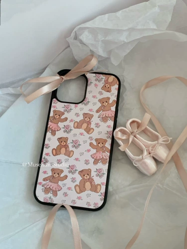 Apple, милые балетки, совместимый iPhone 14, чехол для телефона, защитный чехол, с медвежатами, 14promax, iphone, 13promax