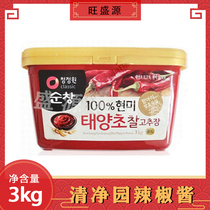 South Korea imported Shunchang sweet spicy sauce 3kg Qingjingyuan chili sauce hot sauce stone pot mix rice spicy fried rice cake sauce