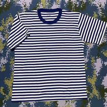 Beautiful Huaxia season sea soul shirt mens short-sleeved blue and white striped single top