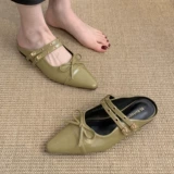 Тапочки, обувь, туфли с заостренным носом, слайдеры, французский стиль