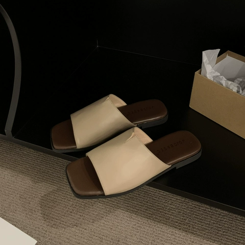 Летние тапочки, обувь для выхода на улицу, пляжные слайдеры, коллекция 2023, французский стиль, пляжный стиль