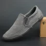 Châu Âu và Hoa Kỳ giày lười retro giày vải nam một bàn đạp thấp để giúp giày bình thường mùa hè thoáng khí giày thủy triều nam - Plimsolls sneaker nam