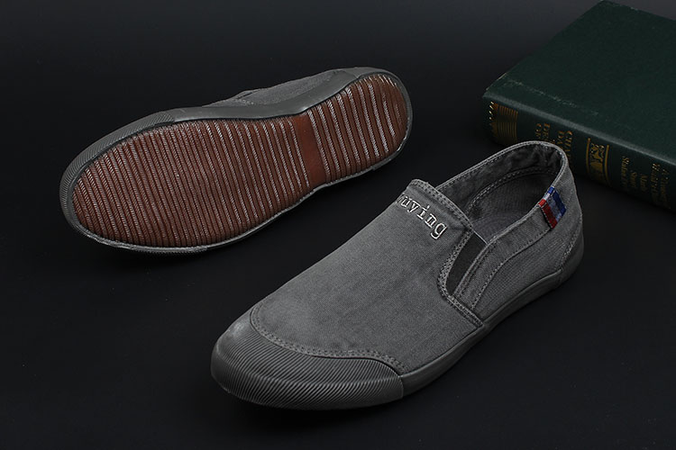 Giày lười nam giày vải đế thủy triều đôi chân nam bình thường - Plimsolls giày thể thao juno