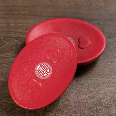 Ceramic soap box knot wedding supplies dowry companion gift box cosmetic room soap dish Chinese wedding soap drag a pair