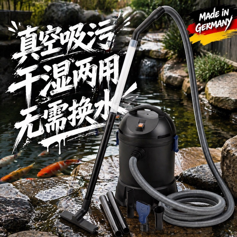 Eurasian Fish Swimming Pool Vacuum Cleaner for Cleaning Sediment, Fish Excrement, Sludge, Algae, and Moss Suction Nozzle Accessories