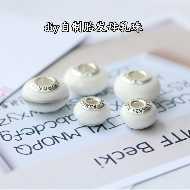 Breast milk souvenir baby fetal hair diy homemade material wrapped sterling silver pendant jewelry bracelet one year full moon gift