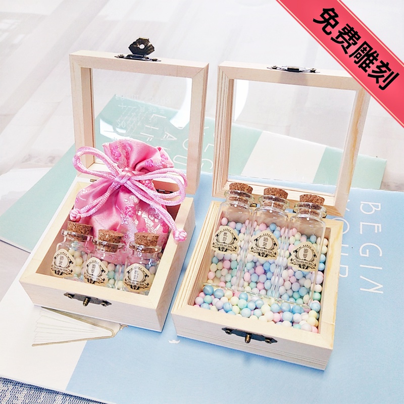 Baby file box Fetal hair Baby fetal hair Baby teeth bottle Umbilical cord souvenir DIY production collection box ornaments