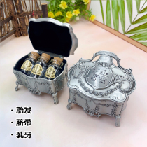 Newborn baby fetal hair souvenir diy homemade fetal hair preservation bottle deciduous teeth umbilical cord production baby commemorative collection