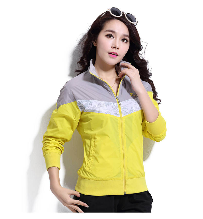 Áo khoác mùa xuân 2018 ngoài trời mùa xuân và mùa thu đứng cổ áo thể thao và giải trí áo khoác mỏng phần nữ áo gió đoạn ngắn áo khoác nam uniqlo nhật