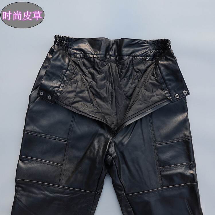 Pantalon cuir homme droit pour hiver - Ref 1481478 Image 10