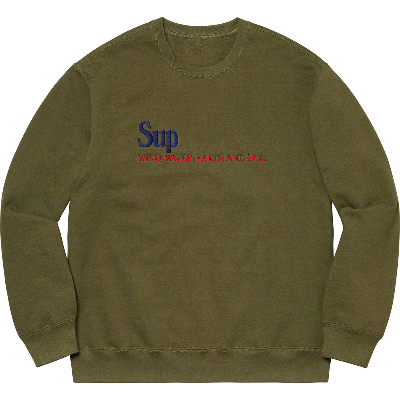 Army GreenLogan   20SS jointly tree Embroidery LOGO Crew neck Condom Sweater Four colors youth