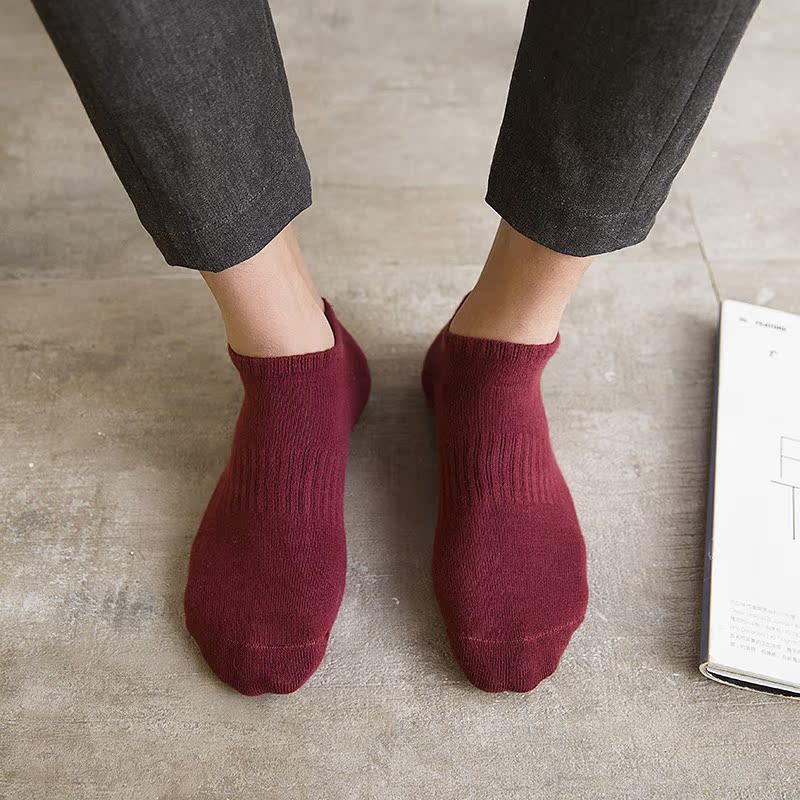 Vớ nam Tất vớ thể thao Vớ cotton màu rắn Vớ chạy vớ Mồ hôi Nông vớ vớ thấp Giúp vớ vớ mùa xuân và mùa hè tất cao cổ