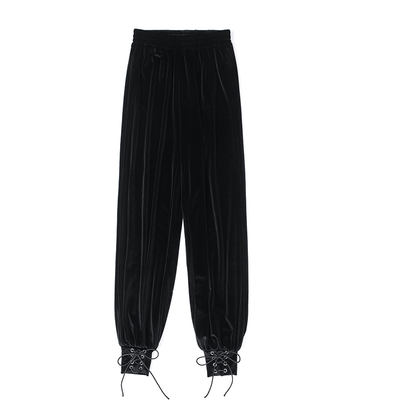 JIN Welfare style design sense, personalized lace-up, tight-fitting, loose high-waisted Harem pants, slimming and versatile wide-leg trousers