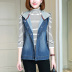 Coat ngắn 2019 mùa xuân mới Hàn Quốc phiên bản không tay denim vest nữ Loose Casual Hood Edion Phụ nữ 