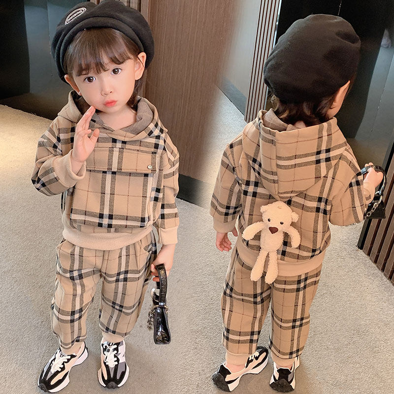 Girls 2022 New Internet Red Foreign Gas Spring Dress One Year Old Baby Girl Fall Winter Dress Girls Sportswear Set