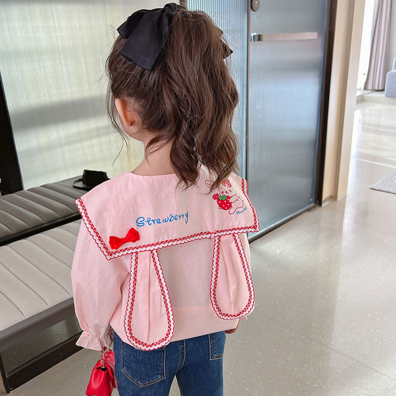 Baby girl's shirt autumn Western style children's top doll collar 2022 new net red children's clothing autumn girls' shirt