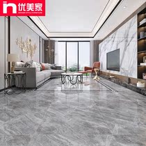 Foshan dark gray tile floor tiles 800x800 all-body marble living room non-slip floor tiles light luxury new