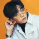 Kính râm siêu nữ Ins street beat hip-hop rung cùng loại kính gọng phẳng Cai Xukun kính râm nam hộp nhỏ màu đỏ
