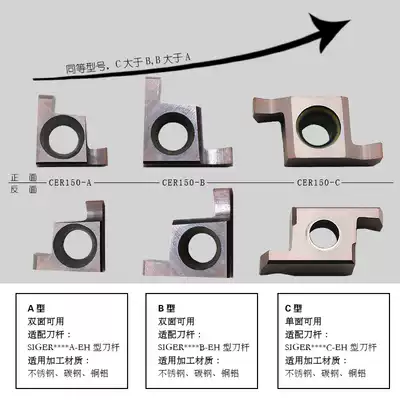 Small Aperture grooving insert GER100 150 200 250 300- A- B- C- D general-purpose