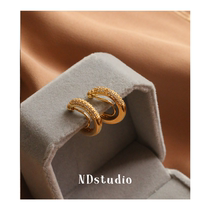 ND welfare classic zircon small C- ring ear clip senior sensual painless ear hole invisible mosquito coil ear clip