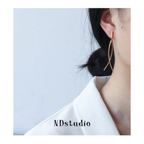 ND headless hole must be in round face Thin Fish Tail No Pain Mosquito Coil Pan Invisible Ear Clip Long Style Adorned Face Type Ear Accessories