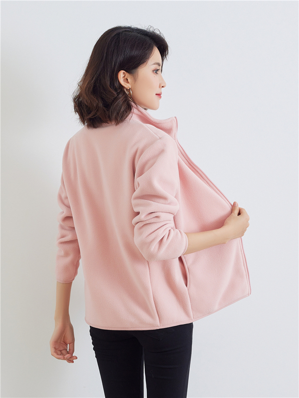 Outdoor Fleece Jacket for Women, New Autumn and Winter Style, Loose Thickened Warm Double-Sided Fleece Cardigan Jacket