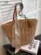 High-End Straw Woven Bag for Women 2026 New Summer Large-Capacity Shoulder Tote Bag Seaside Vacation Beach Woven Bag