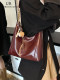 High-End Red Bag for Women 2026 New Style Super Popular Light Luxury Niche Underarm Bag Large Capacity Commuter Tote Bag