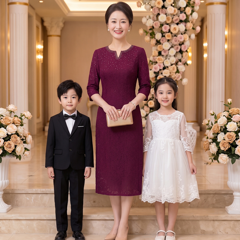 Lace Mother-Of-The-Bride Dress, High-End and Elegant, 2026 New Model, Suitable for Attending Weddings, Mother-In-Law Evening Wear, Slimming Qipao Dress Lace Mother-Of-The-Bride Dress, High-End and Elegant, 2026 New Model, Suitable for Attending Weddings, Mother-In-Law Evening Wear, Slimming Qipao Dress