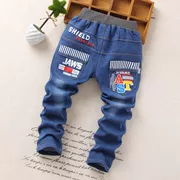 Mùa thu mới 2018 quần bé trai bé trai quần jeans bé gái rộng 5-6-7-8-9 tuổi