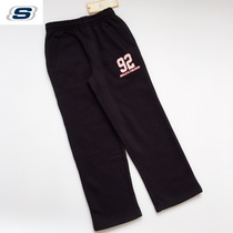 Skaiqi counter 3-9 year old boy girl Black autumn winter plus velvet leisure sports trousers