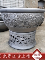 Clay Basin Fish Tank Turtle Vat Traditional Crafts Making Ancient Huahua Park Real Breeding Dragon Fish Gold Species Lotus Sleeping Lotus Flowers