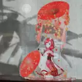 【Цветочные цветы под зонтиком】 Gumei Stand Card Card Card Card Card