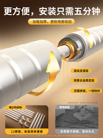 全底蚊帐家用卧室2026新款婴儿童防摔防蚊高级免安装单人床蒙古包