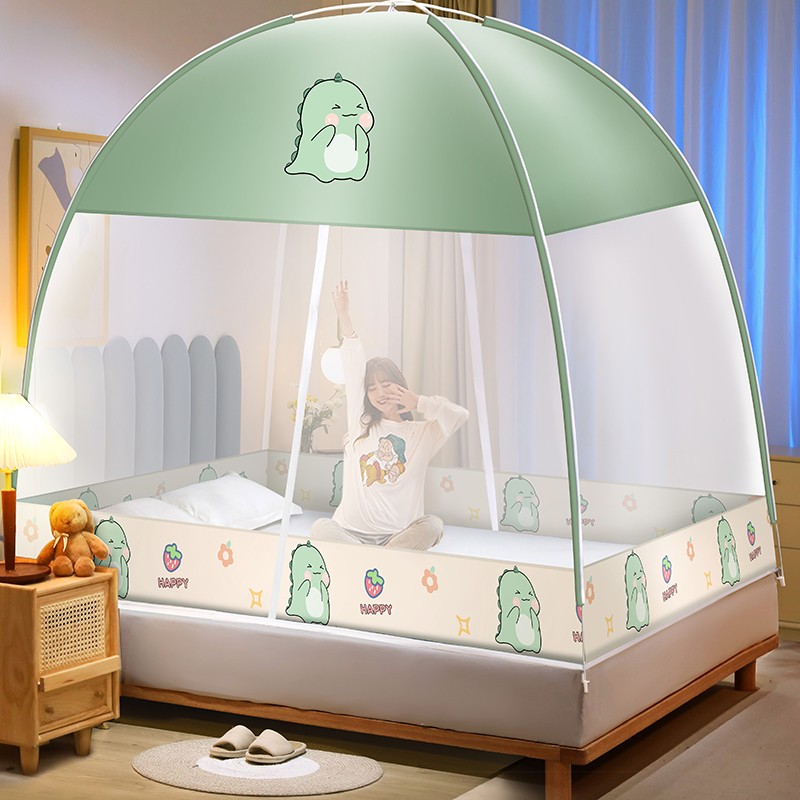 2023 new free installation Mongolia Pack Home Easy mosquito nets Anti-fall Children's bedroom tattoox 2022 tents small-Taobao