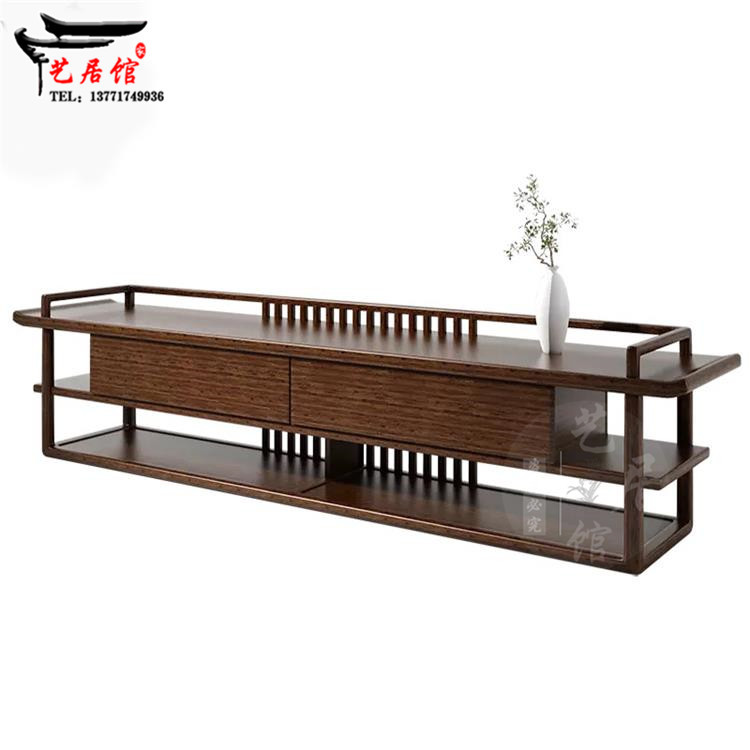 New Chinese style solid wood TV cabinet classical Ming and Qing living room floor cabinet low cabinet audio-visual cabinet side cabinet TV cabinet solid wood furniture