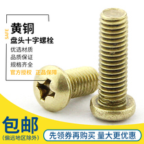 Copper screw copper round head Phillips screw pan head machine screw M2M2 5M3M4M5M6 diameter single price