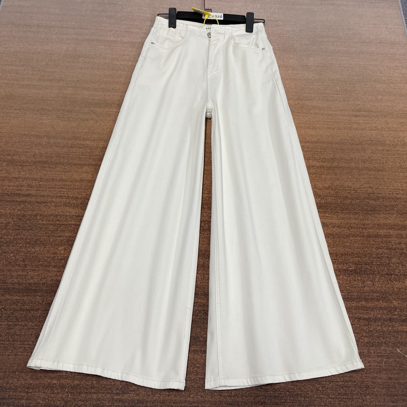 # T8-11326 High-Quality Moonlight White Niche No-Waistband High-End A-Line Wide-Leg Skirt Pants for Women, High Elasticity