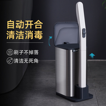  Disposable toilet brush set without dead angle household stainless steel toilet brush bathroom cleaning toilet brush artifact