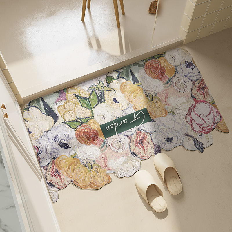 Bathroom water absorption non-slip floor mat diatom mud foot pad toilet toilet entrance door mat toilet door carpet
