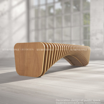 Custom Hall creative slice art seat Hotel passage corridor against wall bench bench bench bench lounge lounge chair