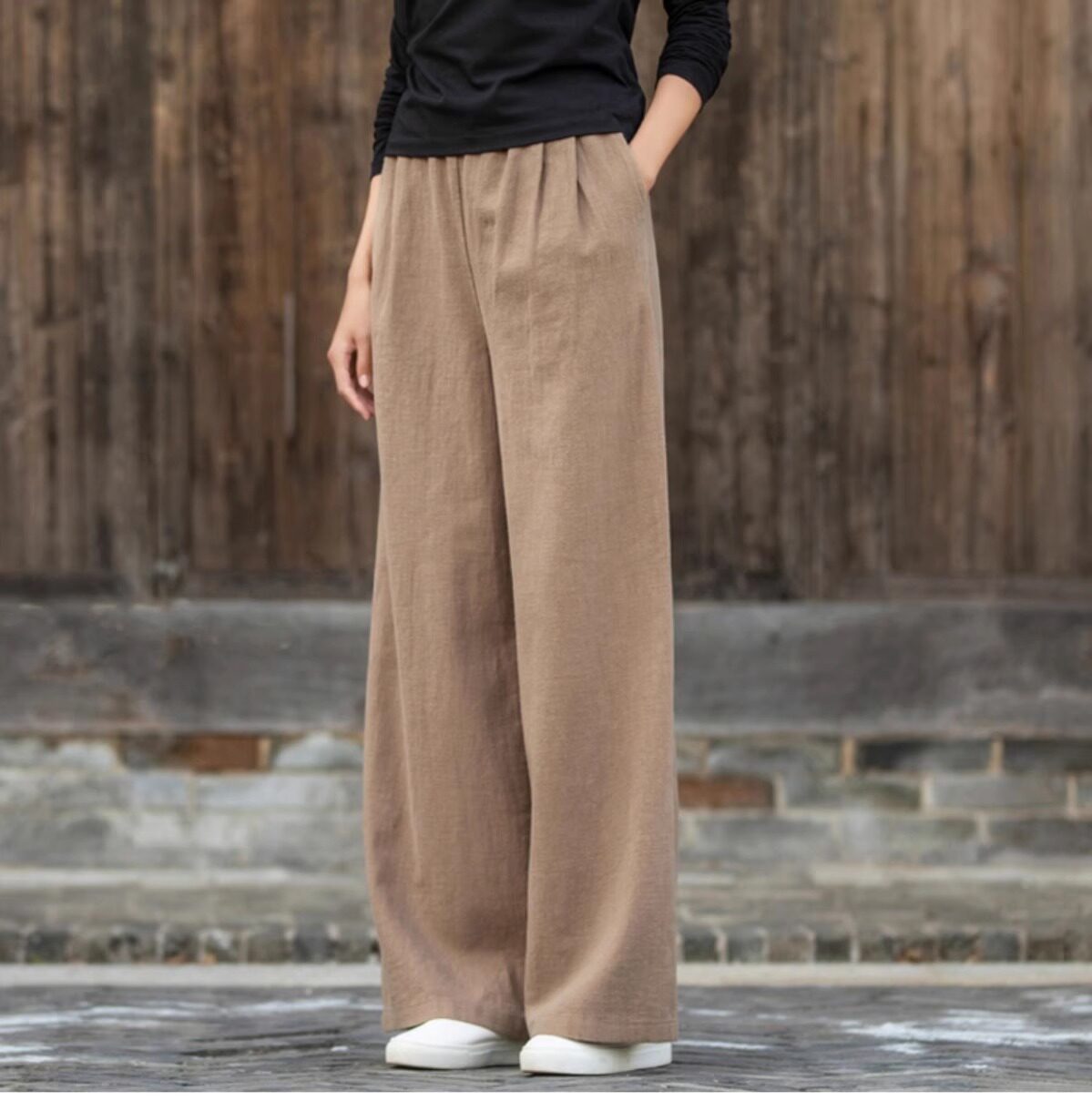 特价清仓！外贸纯亚麻女春夏薄款大码阔腿裤，轻松穿出高级感✨-大码裤装-淘宝好物网