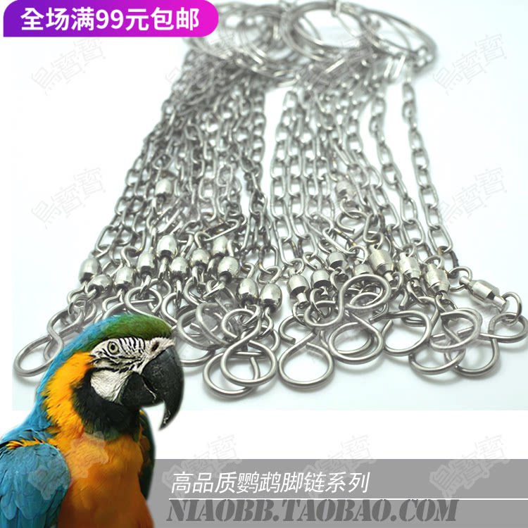 High quality live stainless steel parrot footchain (large and medium size both)