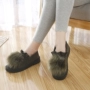Mùa đông ấm áp nam và nữ dép bông túi với đáy dày chống trượt trong nhà dép bông trong nhà trượt giày giày dép juno