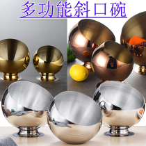 Buffet stainless steel diagonal bowl hot pot restaurant commercial seasoning bowl desktop trash can ashtray sauce jar